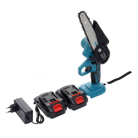 Mini Drujbă Electrică cu 2 Acumulatori 21V, Lamă 6 Inch (15 cm) și Valiză Transport [0]
