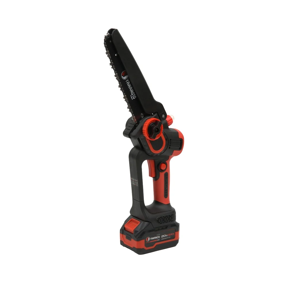 OFERTA ZILEI - Mini drujbă pe acumulator 20V 4Ah, 500W Brushless, lamă 8” / 20 cm, tăiere 190 mm, YBS-84