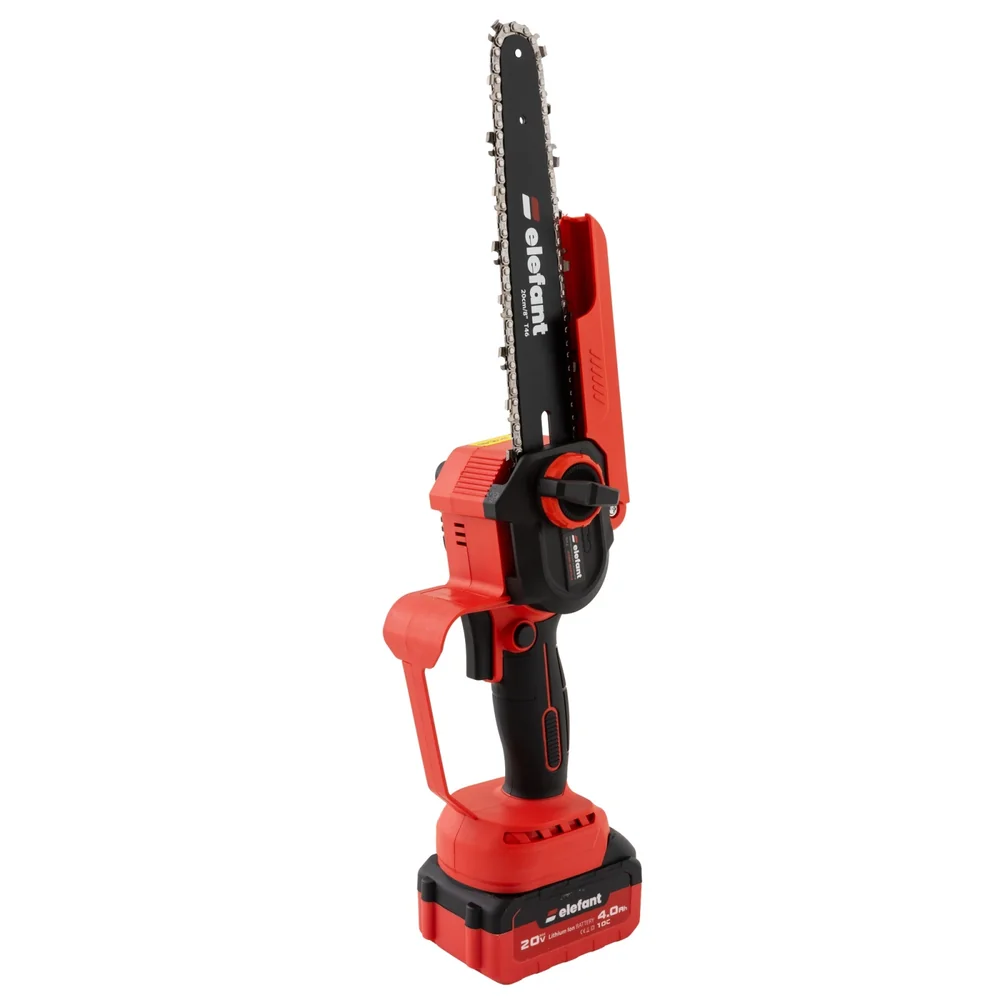OFERTA ZILEI - Set mini drujbă pe acumulator 20V, 350W, Brushless, lamă 20 cm + extensie telescopică 2,5 m, ESBS8EP2.5