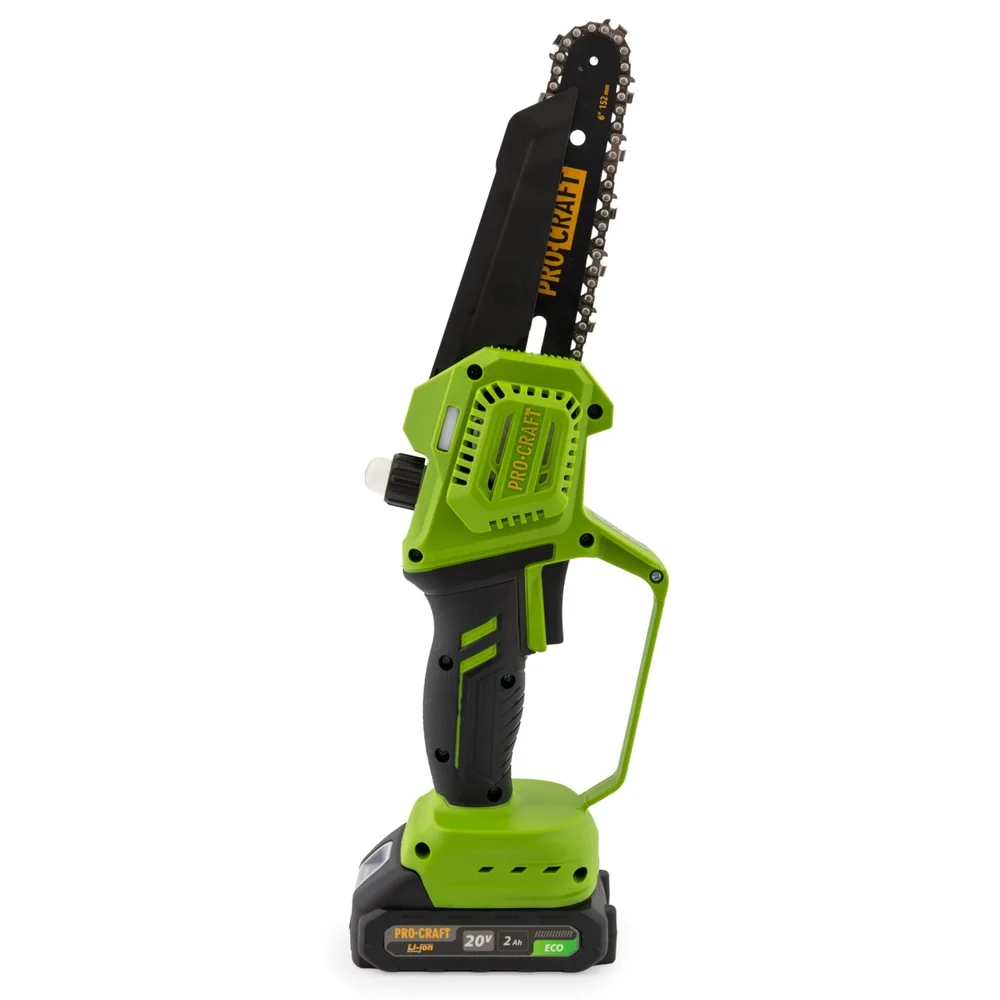OFERTA ZILEI - Mini drujbă pe acumulator 20V, Brushless, lame 15 cm și 20 cm, 2 acumulatori 2Ah incluși, PKA46