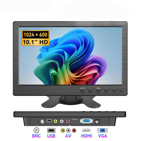 Oferta zilei - Monitor LCD 10.1 inch HD HDMI VGA AV RCA BNC, alimentare 220V, pachet complet