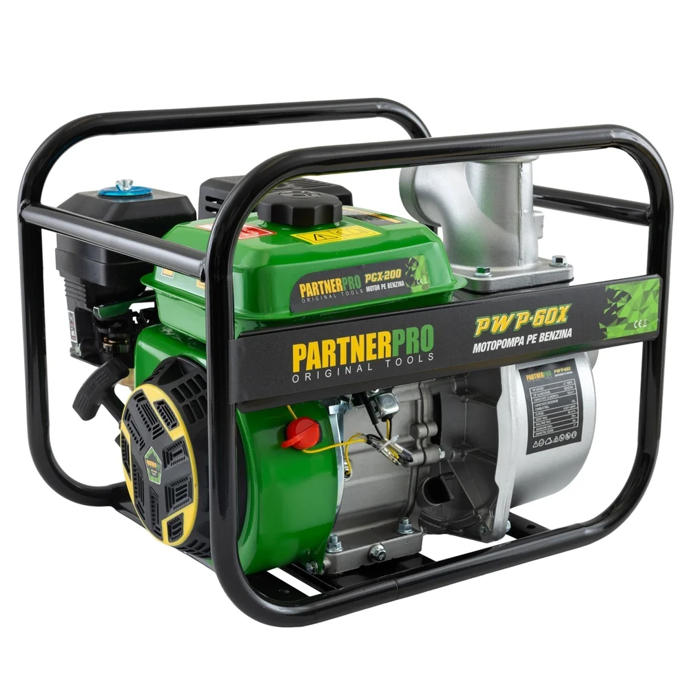 OFERTA ZILEI - Motopompă pe benzină 3", motor 4T, 6,5 HP, debit 60 m³/h, refulare 25 m, PWP60X