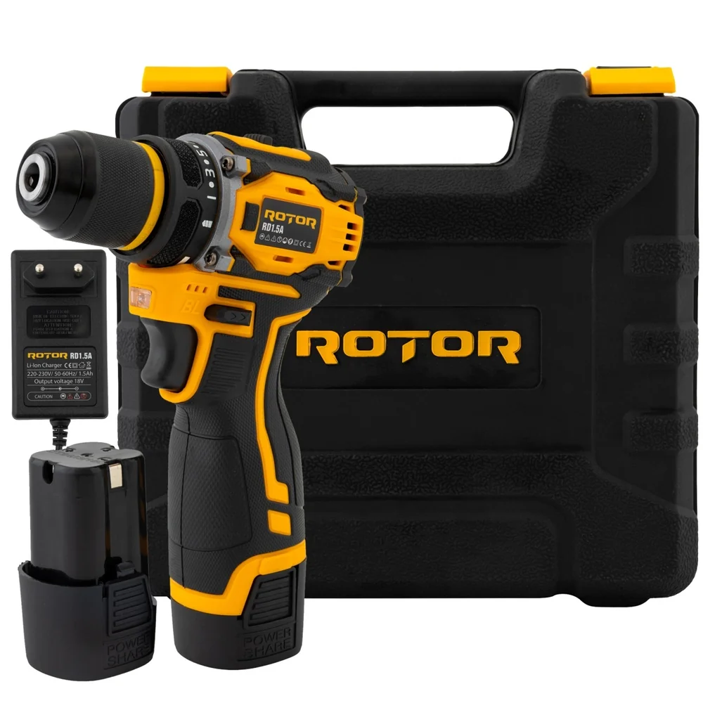 OFERTA ZILEI - Autofiletantă pe acumulator 18V 1,5Ah, Brushless, 2000 rpm, mandrină 10 mm, 2 acumulatori, RD1.5A
