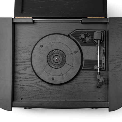 Pick-up cu CD, Casetofon și Bluetooth, 8W RMS, Vintage - Maro/Lemn [2]