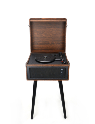 Pick-up Retro cu Picioare din Lemn, Bluetooth Dual IN/OUT, USB, Card SD și Difuzoare Integrate [2]