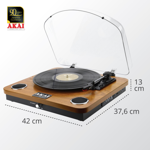 Pick-up Retro Servietă cu Bluetooth, USB, Card SD și Difuzoare Integrate - Maro/Crem [1]