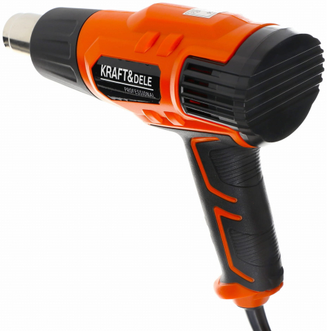 Pistol cu Aer Cald Electric 2000W, Suflantă Termică cu 2 Trepte de Temperatură (350°C - 550°C) și Set 4 Duze [3]