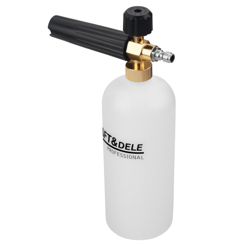 Oferta zilei - Pistol de Spumare Profesional pentru Spălare Auto, Recipient 1L, Set 7 Duze Interschimbabile și Reglaj Densitate
