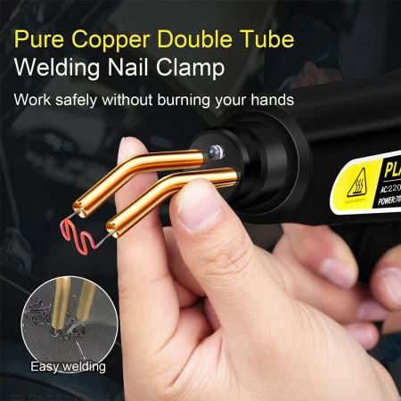 Pistol pentru lipit si sudat plastic,cu capse metal, putere 70W, cu 4 tipuri de capse, negru [5]