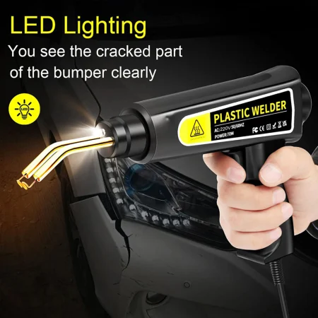 Pistol pentru lipit si sudat plastic,cu capse metal, putere 70W, cu 4 tipuri de capse, negru [3]