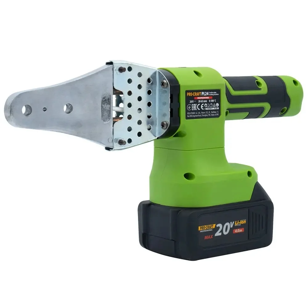 Aparate de lipit țevi PPR - Plită PPR pe acumulator, 6 bacuri, 20V, 380W, 50–340°C, PL24 [Fără acumulator și încărcător]