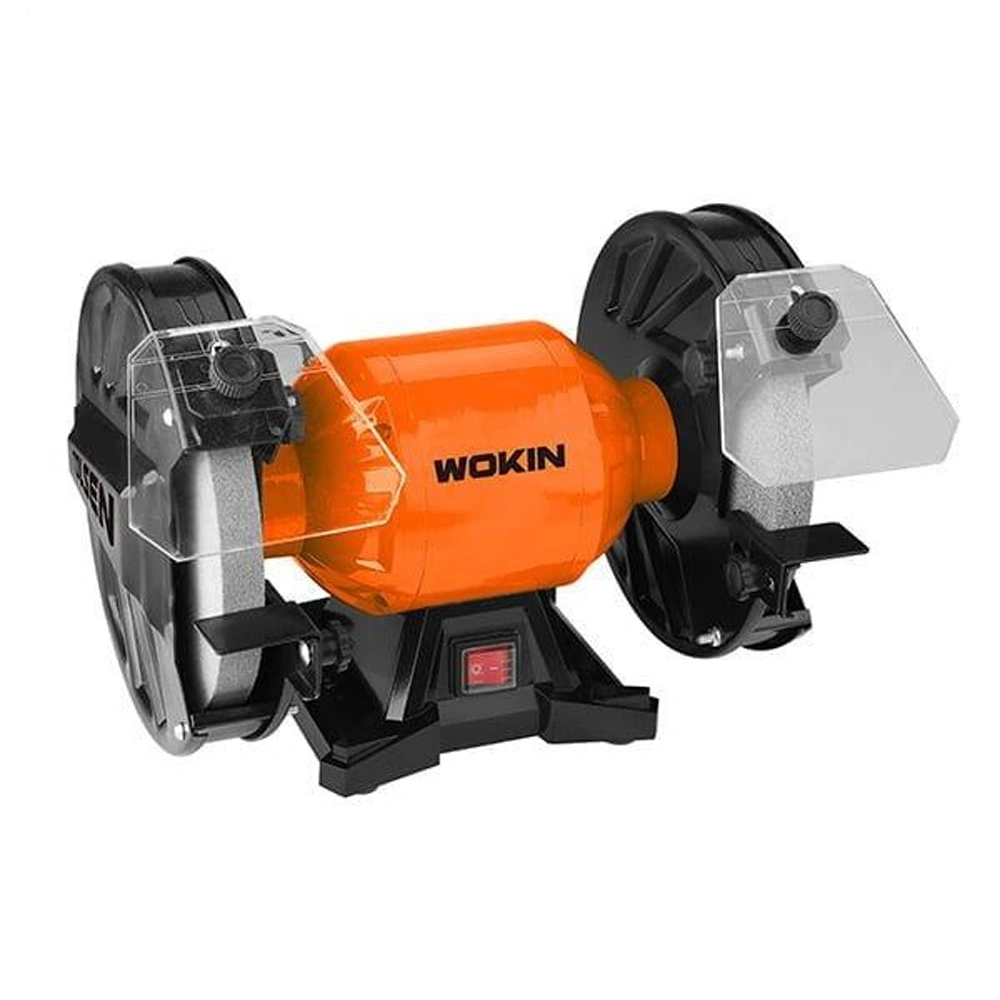 Mașini de șlefuit și Polișat - Polizor de banc 350W, 2950 rpm, discuri 200 mm, suport reglabil și protecție ochi, 789008