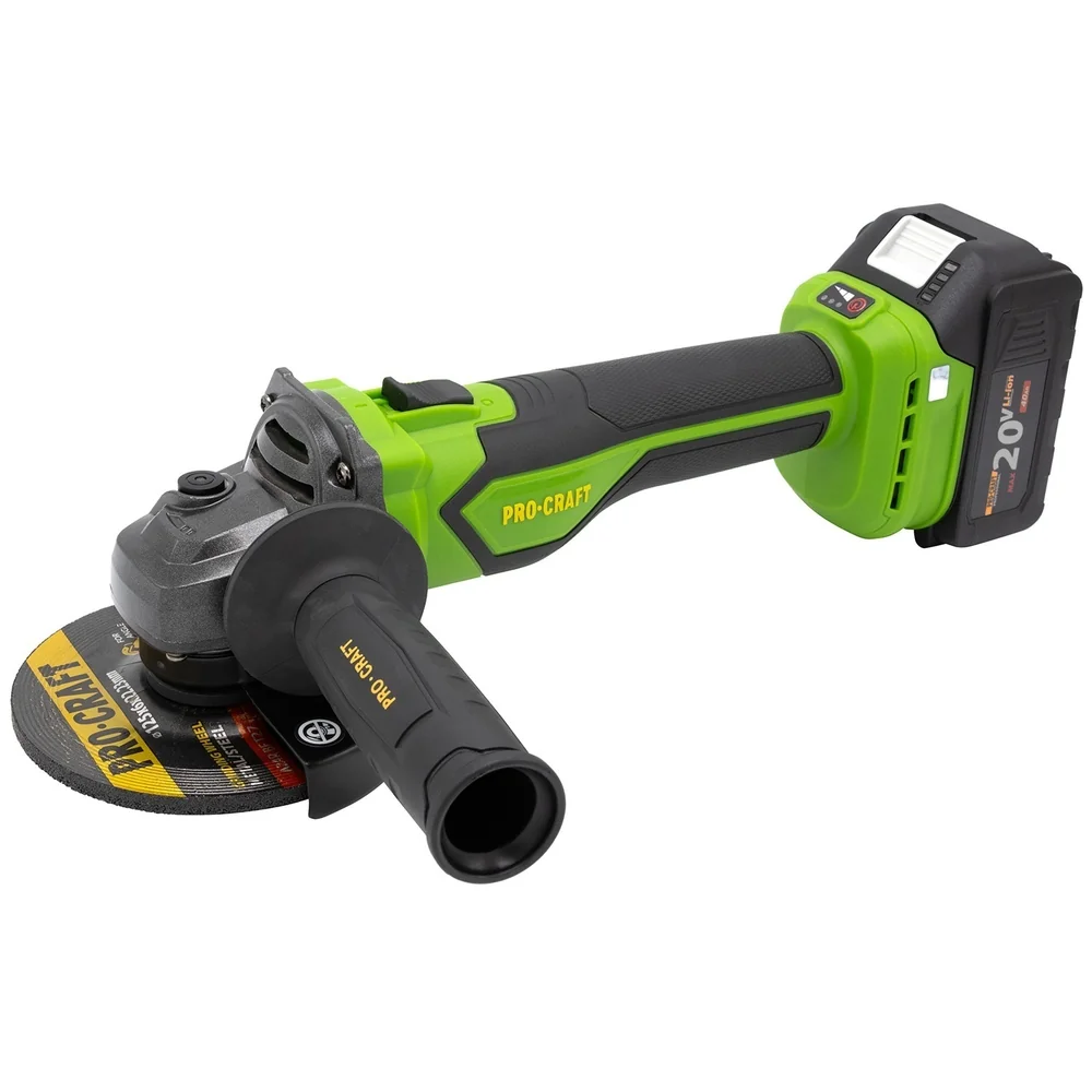 OFERTA ZILEI - Polizor unghiular cu acumulator 20V, disc 125 mm, Brushless, 3 trepte 3500–8000 rpm, PGA22