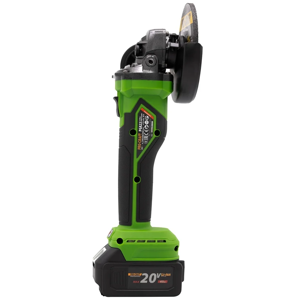 Polizor unghiular cu acumulator 20V, disc 125 mm, Brushless, 3 trepte 3500–8000 rpm, PGA22 [6]