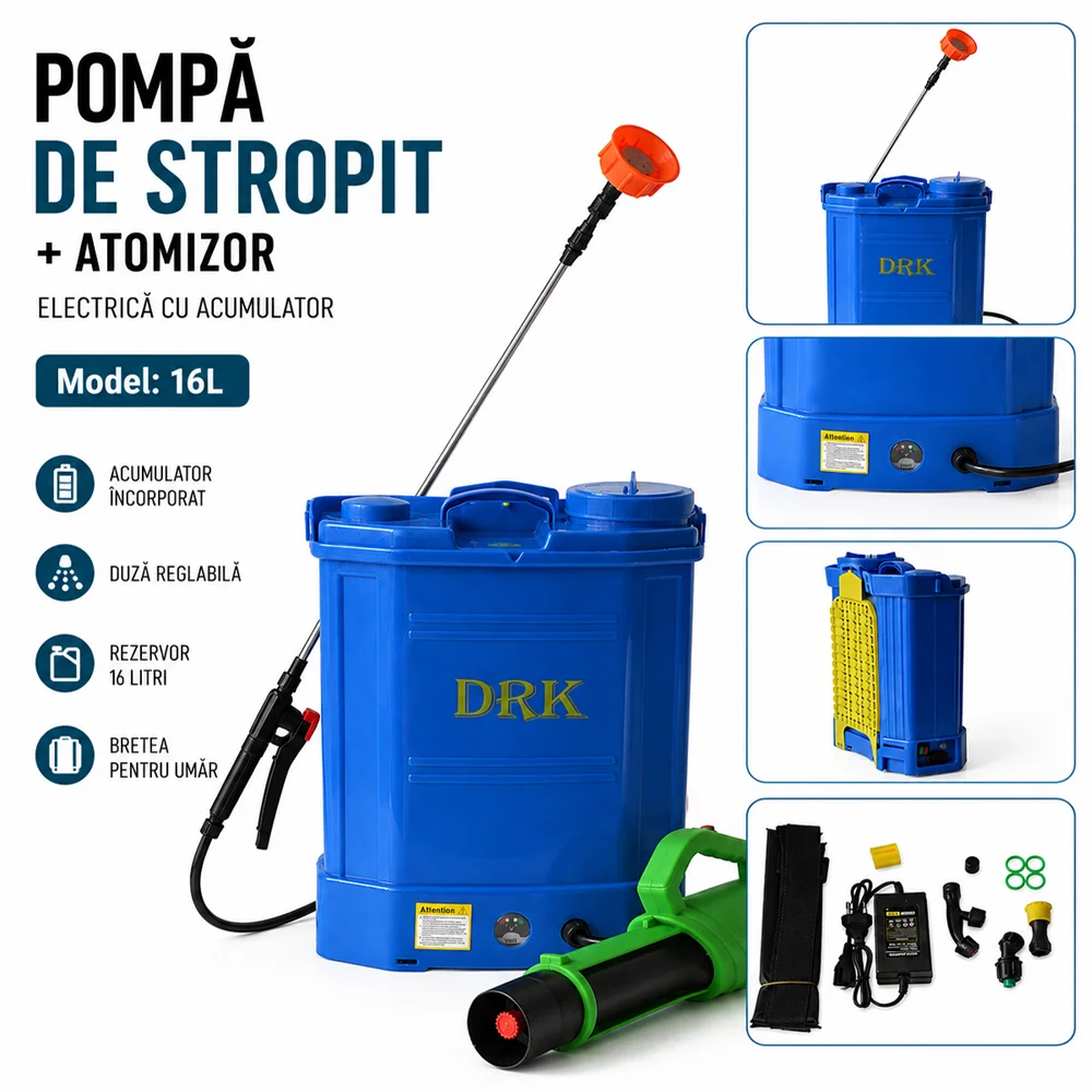 SET: Pompă de stropit electrică 16L + Atomizor electric portabil [5]