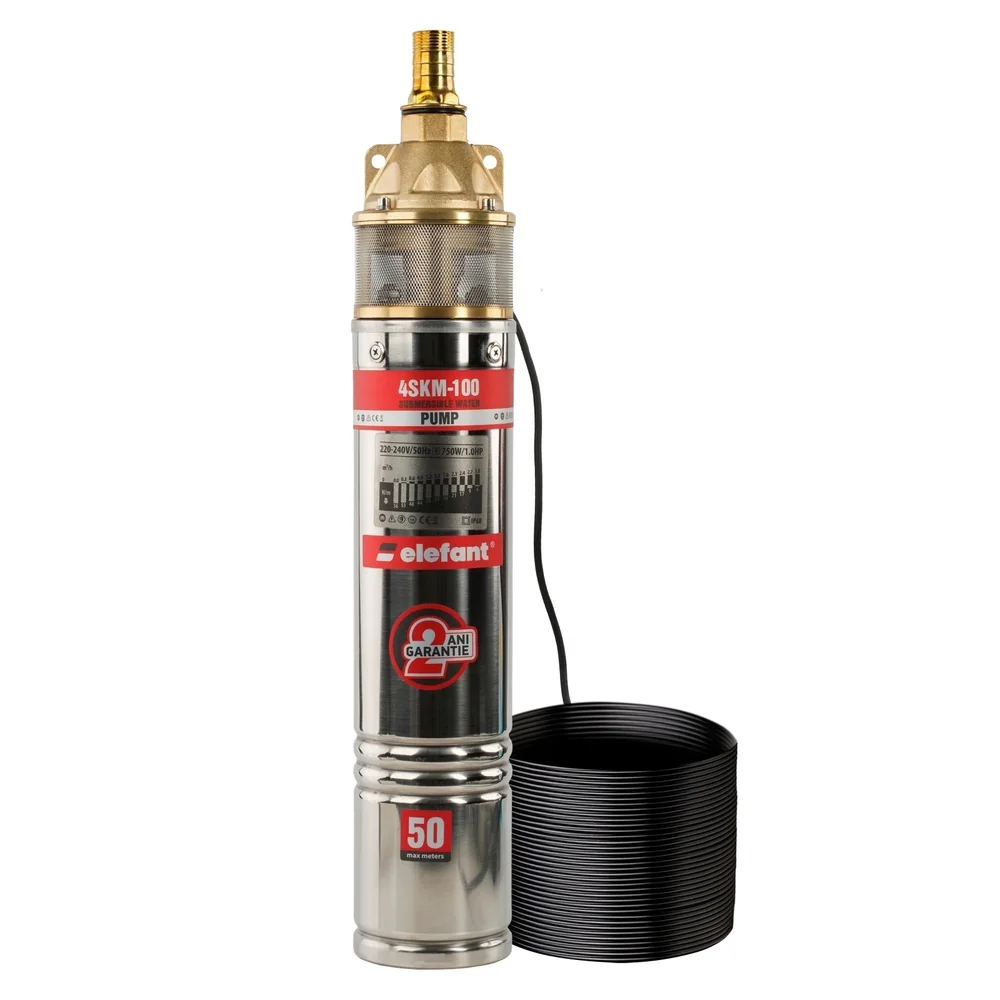 OFERTA ZILEI - Pompă submersibilă 1100W, debit 50 l/min, refulare 60 m, diametru 102 mm, 4SKM-100
