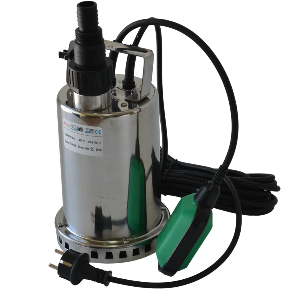 Pompă submersibilă pentru apă murdară, 400 W, 7.500 l/h, carcasă inox și flotor, CSP400LC [1]