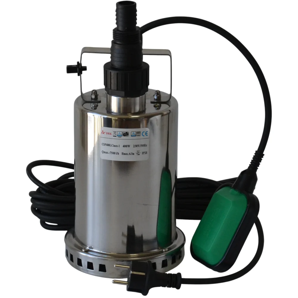 Pompe apă murdară - Pompă submersibilă pentru apă murdară, 400 W, 7.500 l/h, carcasă inox și flotor, CSP400LC