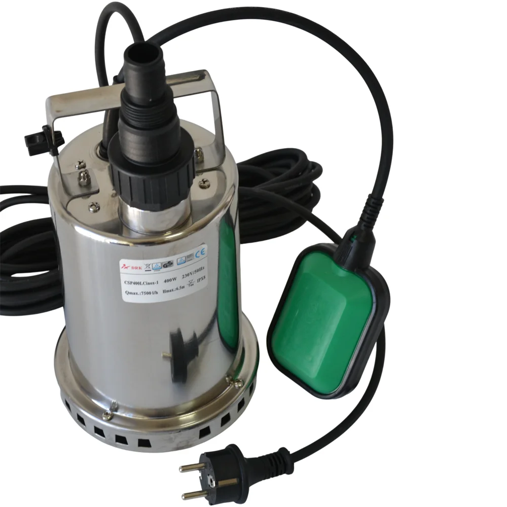 Pompă submersibilă pentru apă murdară, 400 W, 7.500 l/h, carcasă inox și flotor, CSP400LC [2]