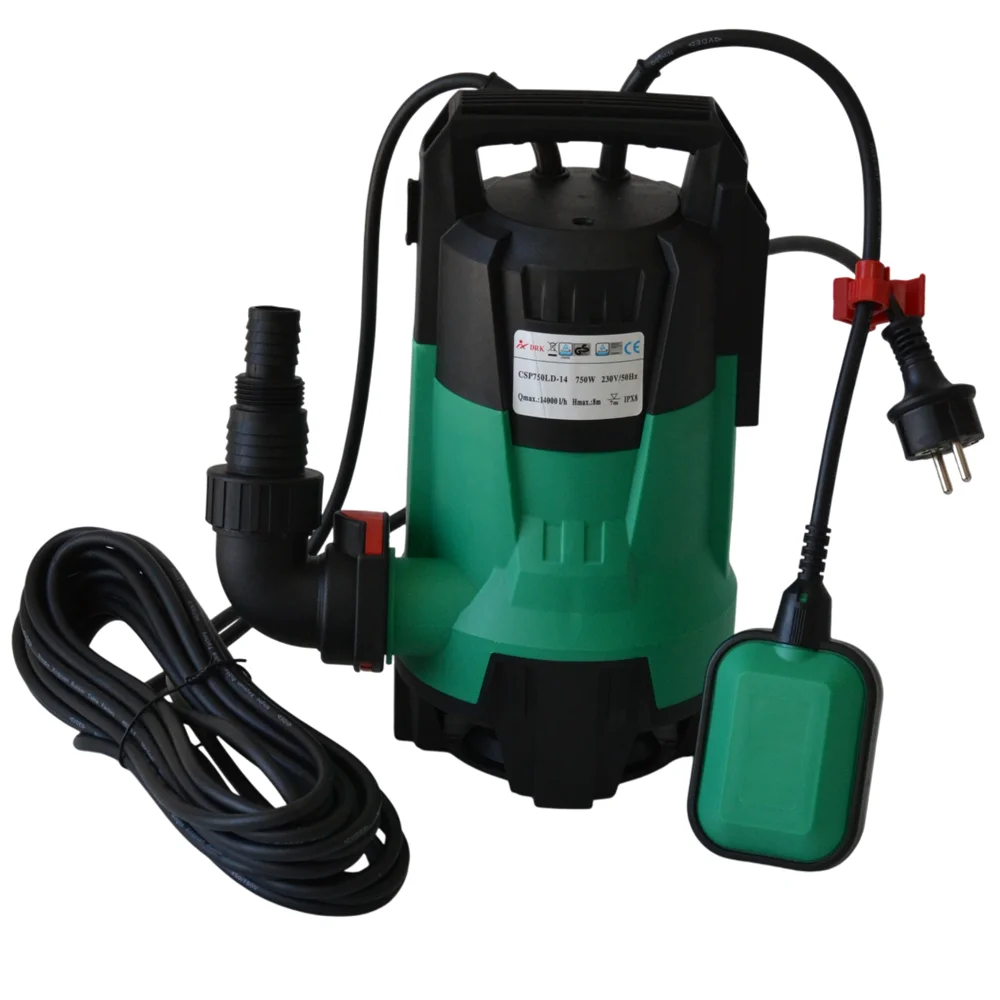 Pompe apă murdară - Pompă submersibilă pentru apă murdară, 750 W, debit 14000 l/h, flotor și cablu de 10 m, CSP750LD