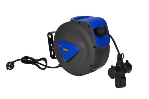 Prelungitor electric cu tambur, 10 m, cablu 3x1.5 mm, priză cu protecție copii, montare pe perete [8]