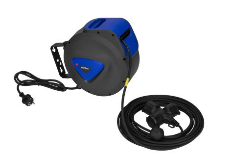 Prelungitor electric cu tambur, 10 m, cablu 3x1.5 mm, priză cu protecție copii, montare pe perete [9]
