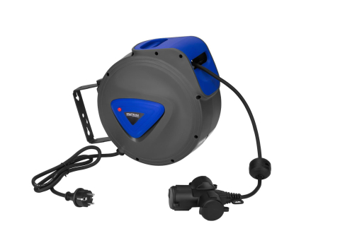 Prelungitor electric cu tambur 20 m, cablu 3x1.5 mm, priză cu protecție copii, montare pe perete [0]
