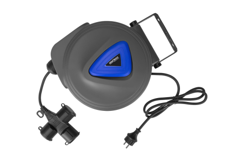 Prelungitor electric cu tambur 20 m, cablu 3x1.5 mm, priză cu protecție copii, montare pe perete [3]