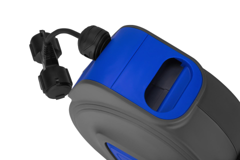 Prelungitor electric cu tambur 20 m, cablu 3x1.5 mm, priză cu protecție copii, montare pe perete [2]