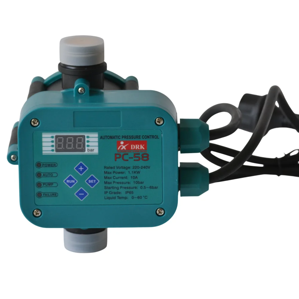 Presostate - Presostat electronic digital pentru pompă, 1.1 kW, racord 1 tol, presiune reglabilă 0,5–6 bar, IP65, PC-58