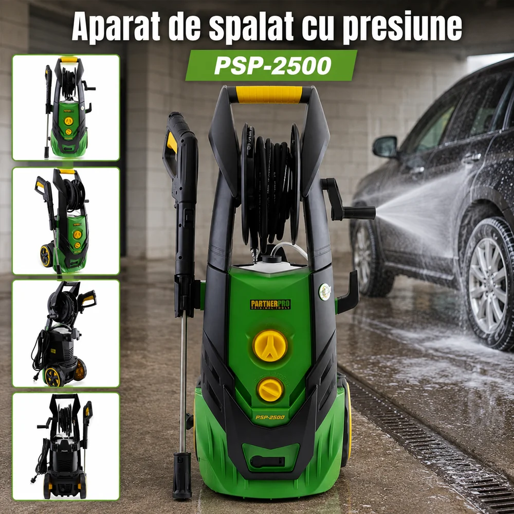 Aparat de spălat cu presiune 2500W, 170 bar, 7,5 L/min, furtun 10 m, PSP-2500 [4]