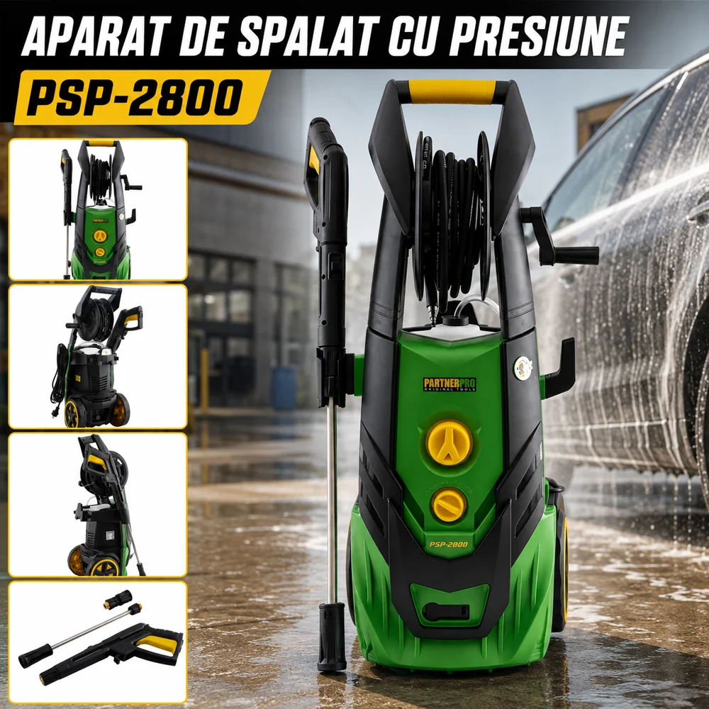 Aparat de spălat cu presiune 2800W, motor cu inducție, 195 bar, 7,8 L/min, PSP-2800 [5]