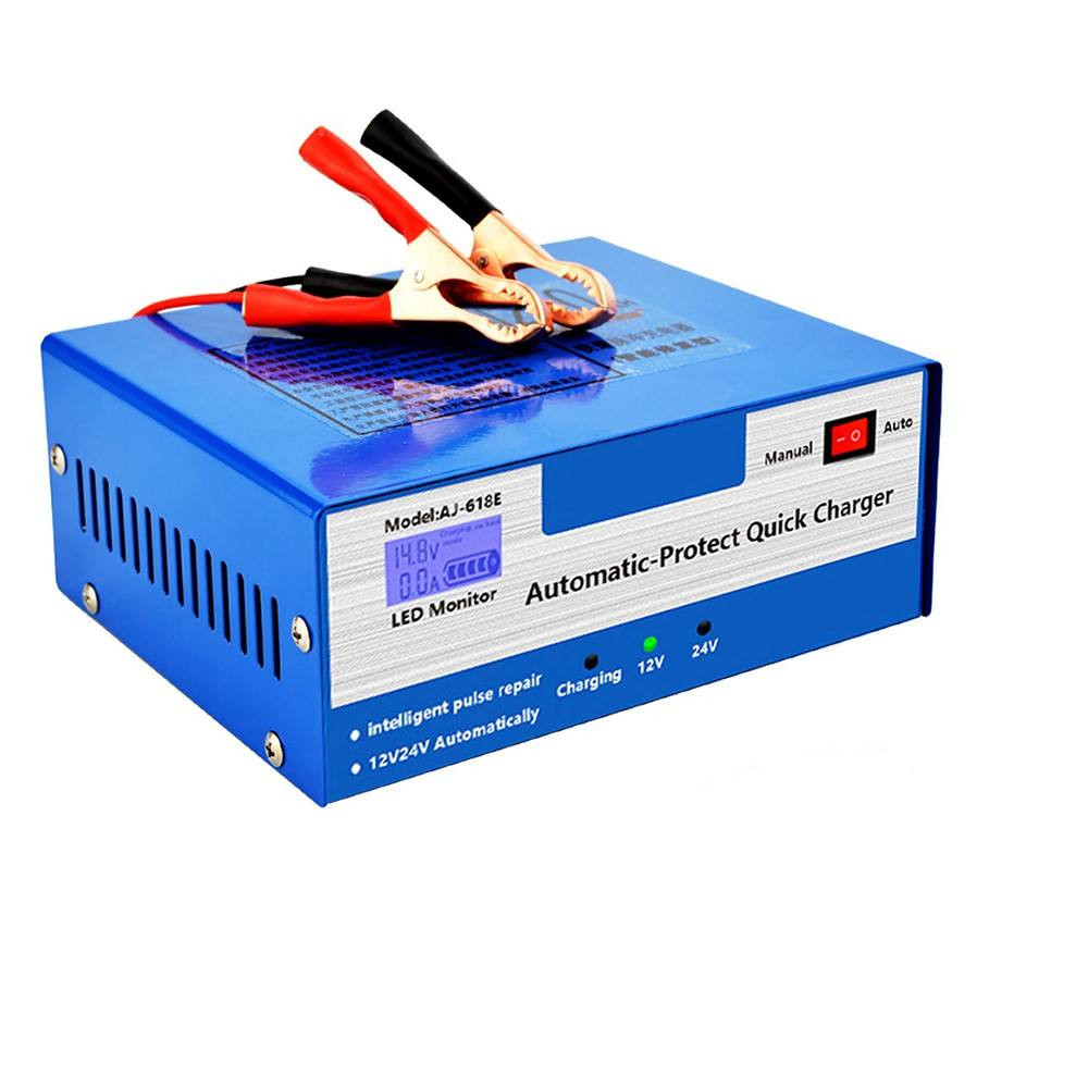 Oferta zilei - Redresor Auto 12/24V 10A, cu funcție de încărcare automată și manuală, protecție baterie,Auto Reparare, detectare automata 12-24V