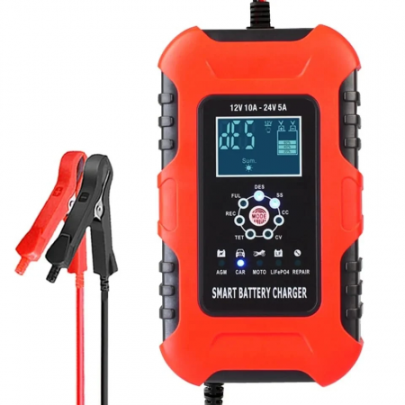 Oferta zilei - Redresor Auto,cu incarcare rapida si functie de reparare/desulfatare, 12-24V, 10A, Pb-acid, AGM, EFB, LiFePO40