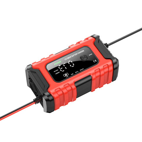 Redresor Auto Inteligent FOXSUR 12V 6A, Încărcător Baterie cu Afișaj Digital și Funcție de Reparare, pentru Acumulatori Plumb-Acid, AGM, Gel, Wet, Dry – FOXSUR [3]