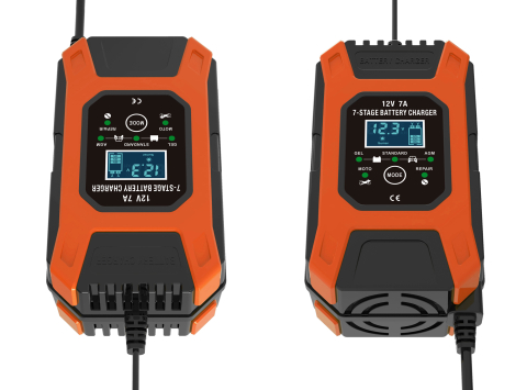 Redresor Auto Inteligent FOXSUR 12V 7A, Încărcător Rapid cu Funcție de Reparare prin Impulsuri și Oprire Automată, pentru Mașină și Motocicletă [2]