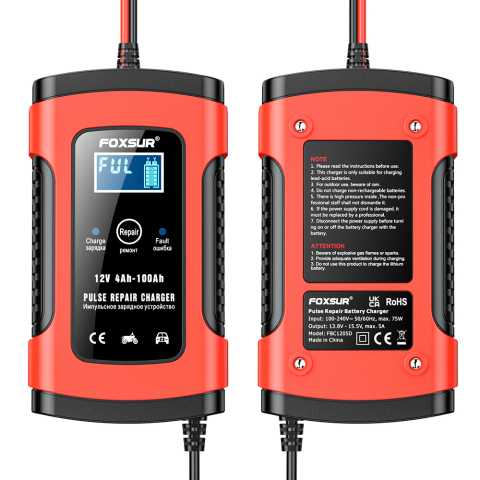 Redresor Auto și Moto 12V 5A, Inteligent cu Funcție de Reparare prin Pulsuri, Lead-Acid [4]