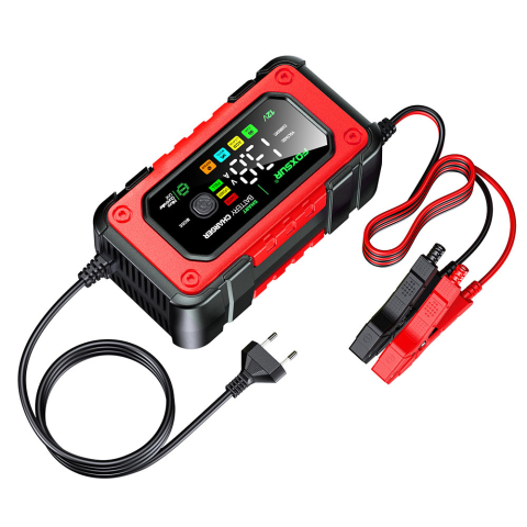 Redresoare - Redresor Auto și Moto 12V 7A, Încărcător Inteligent cu Ecran LCD și Funcție de Reparare prin Impulsuri FOXSUR