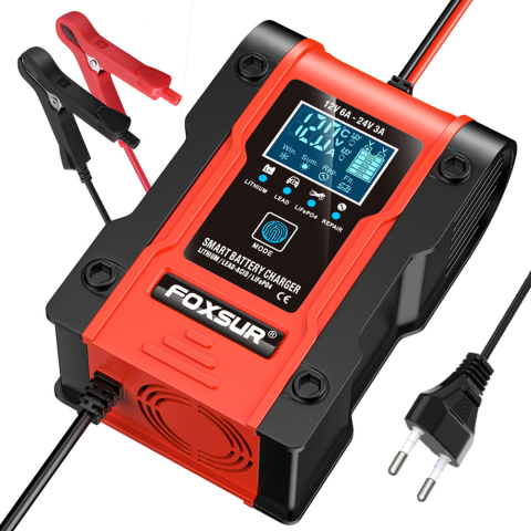 Redresor Auto și Moto Inteligent 12V 6A / 24V 3A, 7 Etape de Încărcare, Ecran LCD și Funcție Reparare Puls [3]