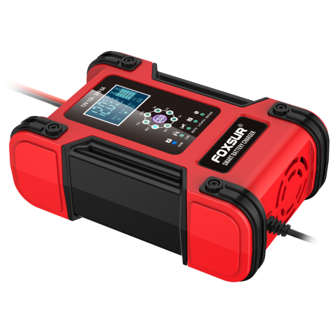 Redresor Baterii Auto și Moto Foxsur, 7 Etape, 12V/24V, 6A/12A, Lithium și Lead-Acid, cu Funcție de Reparare [1]