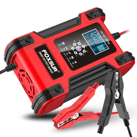 Redresor Baterii Auto și Moto Foxsur, 7 Etape, 12V/24V, 6A/12A, Lithium și Lead-Acid, cu Funcție de Reparare [2]