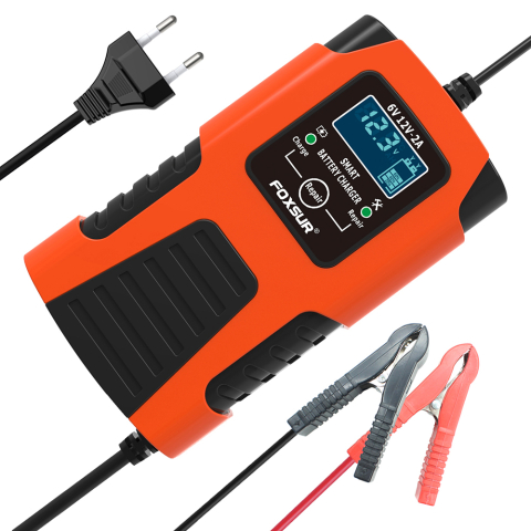 Redresoare - Redresor Inteligent 6V/12V 2A cu Afișaj Digital, pentru Baterii Plumb-Acid Auto și Moto