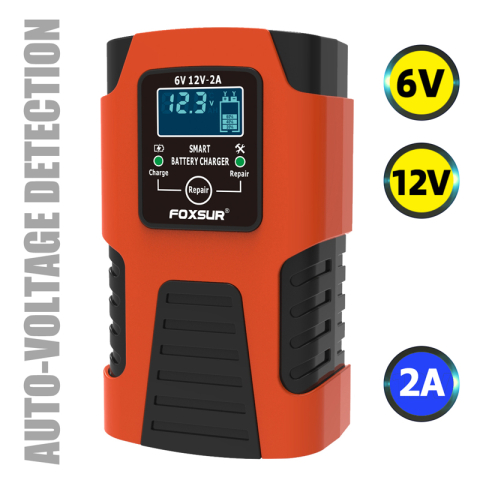 Redresor Inteligent 6V/12V 2A cu Afișaj Digital, pentru Baterii Plumb-Acid Auto și Moto [1]