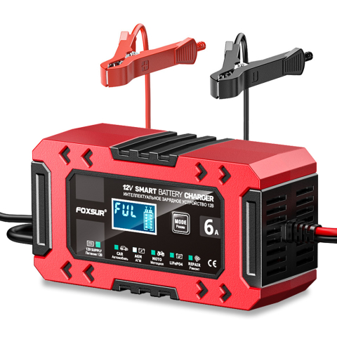 Redresor Inteligent Baterii 12V 6A cu 10 Etape de Încărcare și Funcție Sursă de Alimentare FOXSUR [2]