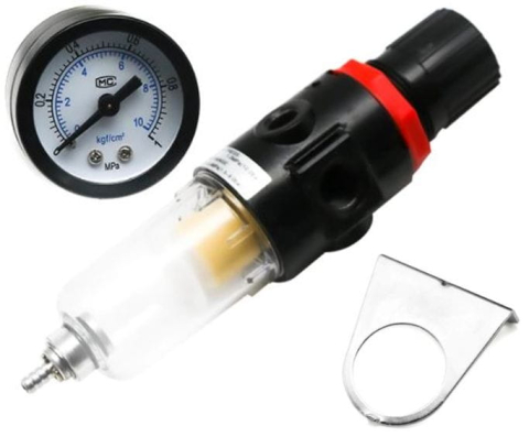Reductor Presiune Pneumatic 1/4" cu Filtru Separator de Apă, Manometru 10 Bar, Debit 1000 l/min [3]
