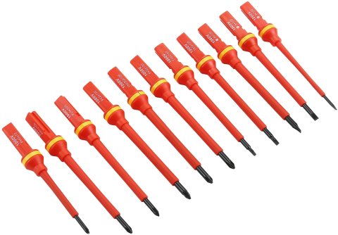 Set 14 Șurubelnițe Izolate 1000V, Certificare VDE/GS, Mâner Ergonomic și Tester Tensiune inclus [7]