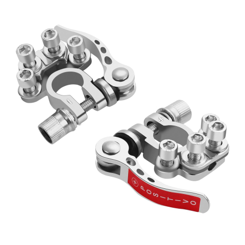 Oferta zilei - Set 2 Borne Baterie Auto 6/12/24V, Deconectare Rapidă cu Mâner, Conectori Multipli și Cheie Allen inclusă