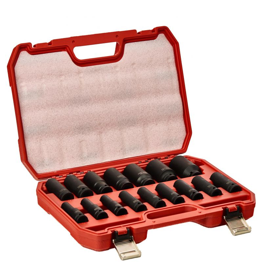 OFERTA ZILEI - Set chei tubulare de impact 1/2", 16 piese, 10–32 mm, oțel Cr-Mo, KD11749