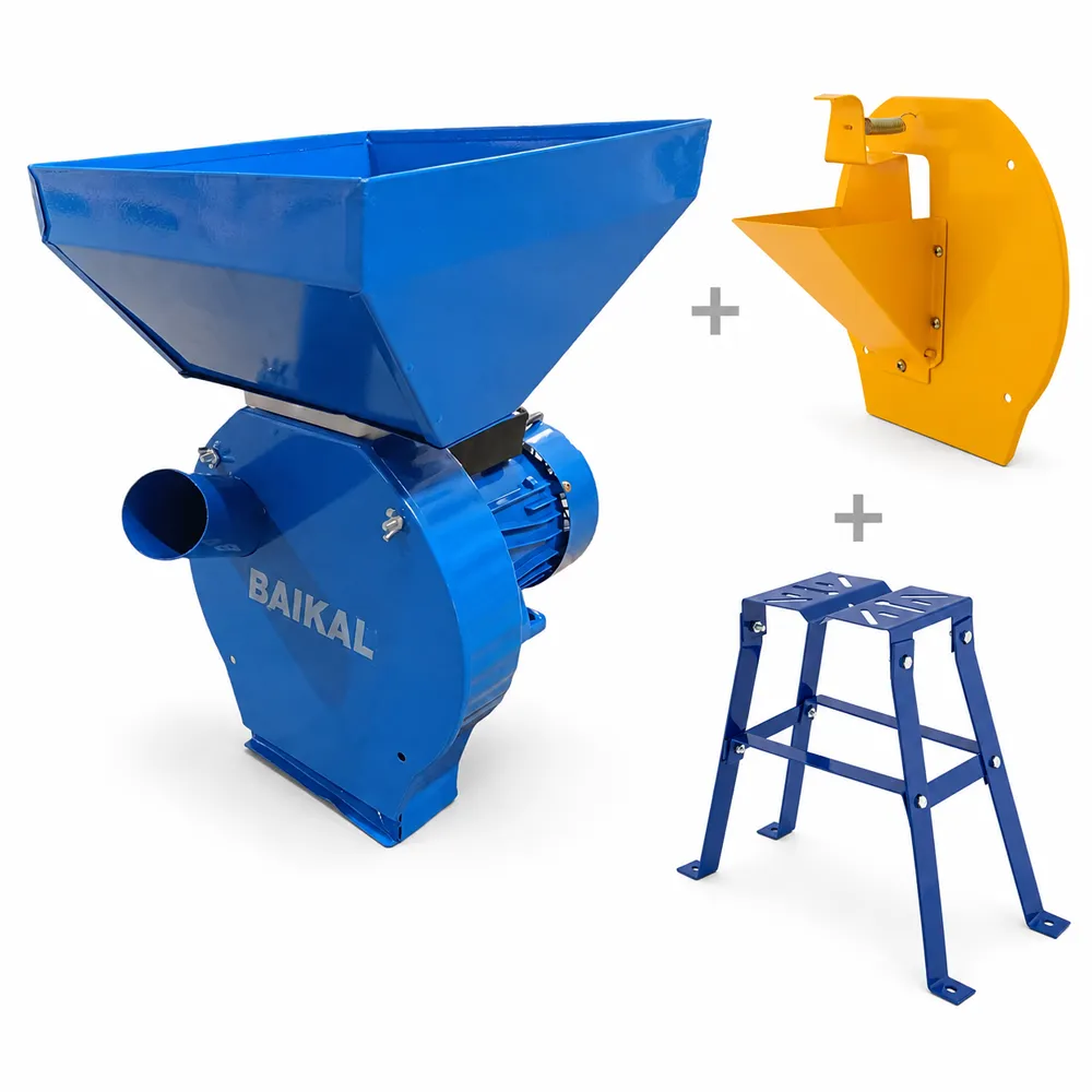 OFERTA ZILEI - SET: Moară electrică BM3900 pentru cereale și porumb, 3900W, 240 kg/h + Accesoriu Fructe și Suport moară