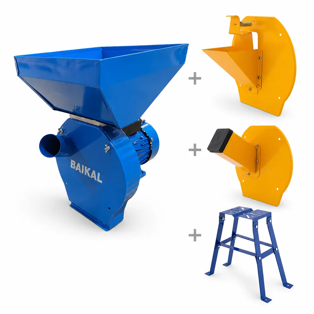 OFERTA ZILEI - SET: Moară electrică BM3900 pentru cereale și porumb, 3900W, 240 kg/h + Accesorii Fructe, Lucernă și Suport Moară